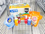 Bounty paper towels, All detergent pacs, Life Ciders, Arm & Hammer baking soda & hair products