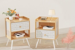 Set of 2 Nightstands, Only $31.99 With Amazon Discounts (Reg. $100) card image