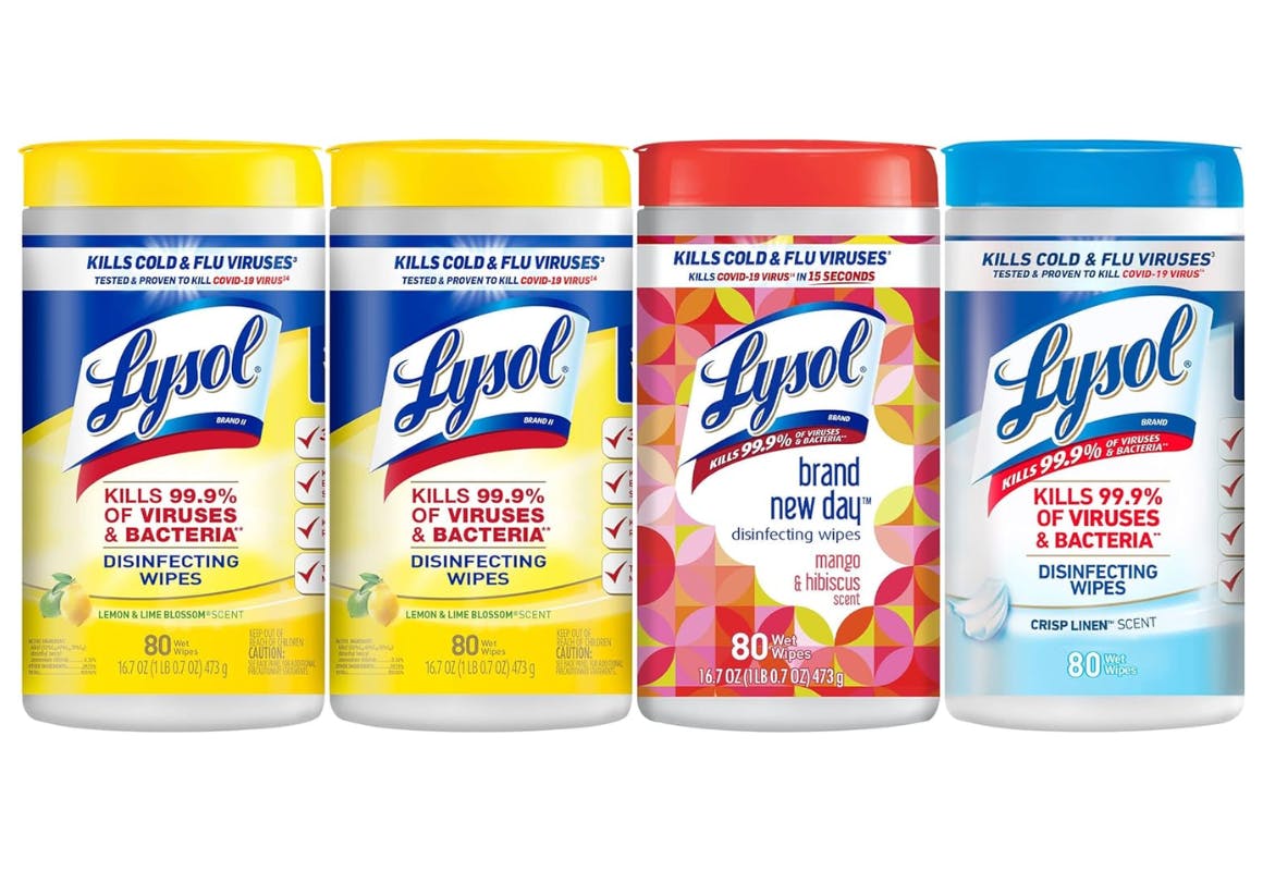 Lysol Disinfectant Wipes 4-Pack