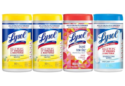 Lysol Disinfectant Wipes 4-Pack
