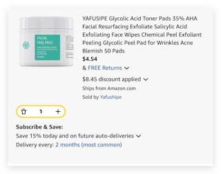 YAFUSIPE Glycolic Acid Toner Pads