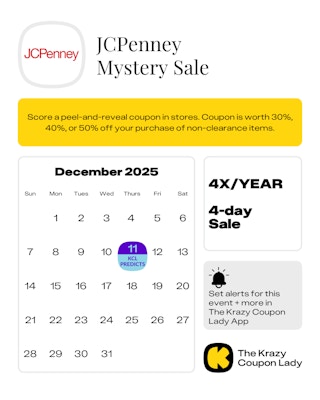 JCPenney Mystery Sale Dates 2025