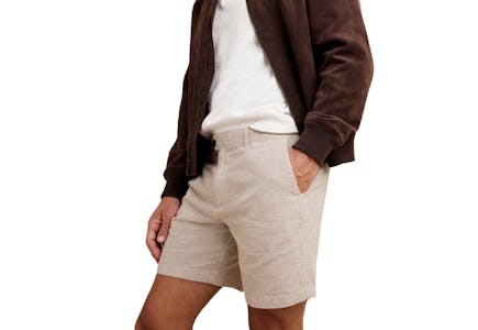 Men's Linen-Blend Shorts