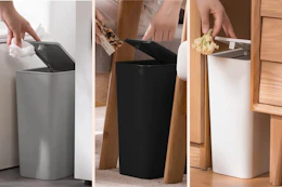 walmart slim trash can set collage