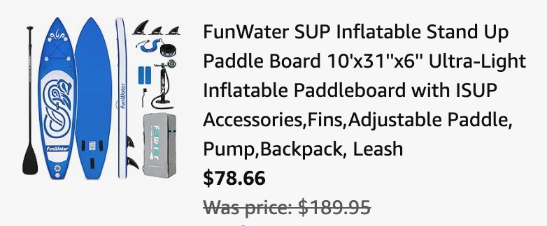 paddleboard deal amazon