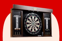 Save $100 on a Dartboard Cabinet Set at Walmart — Pay $49 card image