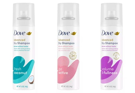 3 Dove Dry Shampoos