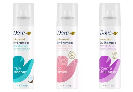 3 Dove Dry Shampoos