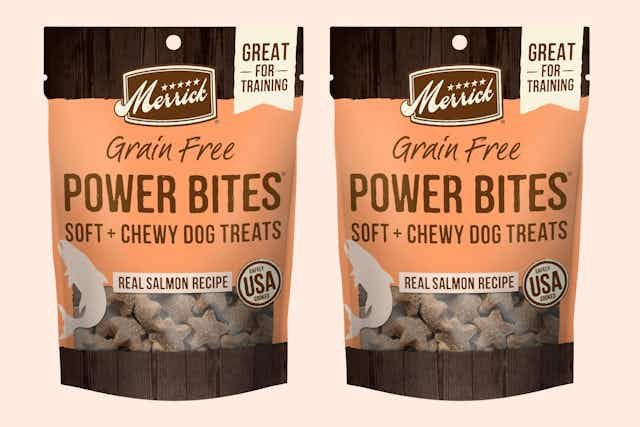 2 Merrick Power Bite Dog Treats, as Low as $9.97 on Amazon card image