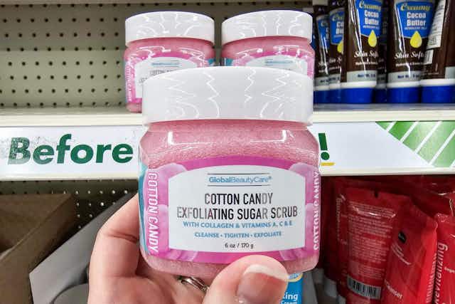 Cotton Candy Exfoliating Sugar Scrub, Only $1.25 at Dollar Tree card image