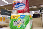 charmin and bounty paper products in walgreens cart