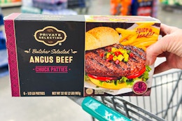 Private Selection Angus Beef Patties, $6.99 With Kroger Coupon (Reg. $13) card image