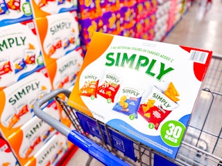 frito lay simply snacks in shopping cart