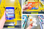 dollar general maxwell house, lance, plushes 3-photo collage