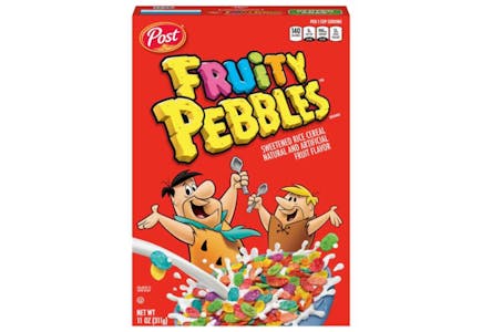 2 Fruity Pebbles Cereals