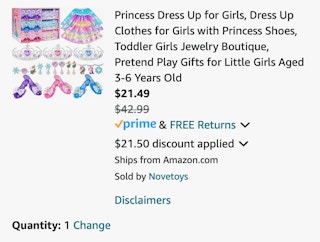 Amazon Princess Dress Up Set 2024 2