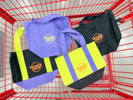 trader joes halloween totes in shopping cart
