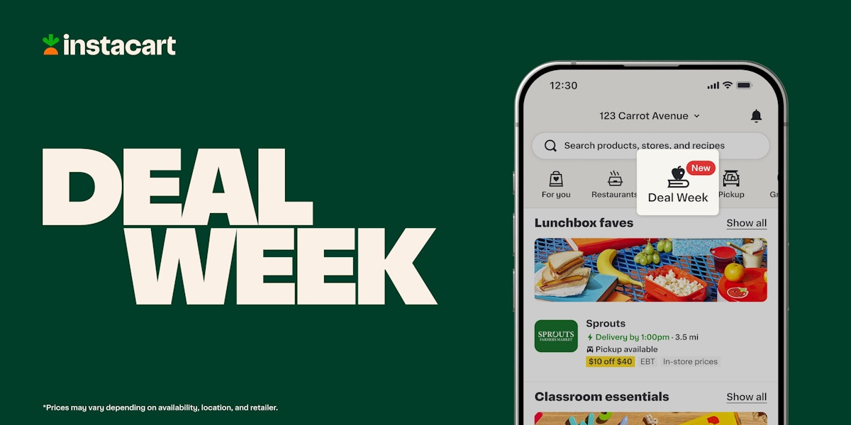 Instacart back to school deal week 