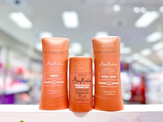 sheamoisture deodorant sitting on a shelf at target