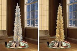 Hurry — 6-Foot Tinsel Christmas Trees, Only $20 at Walmart (Reg. $89) card image