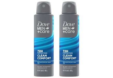 2 Dove Men+Care Body Sprays
