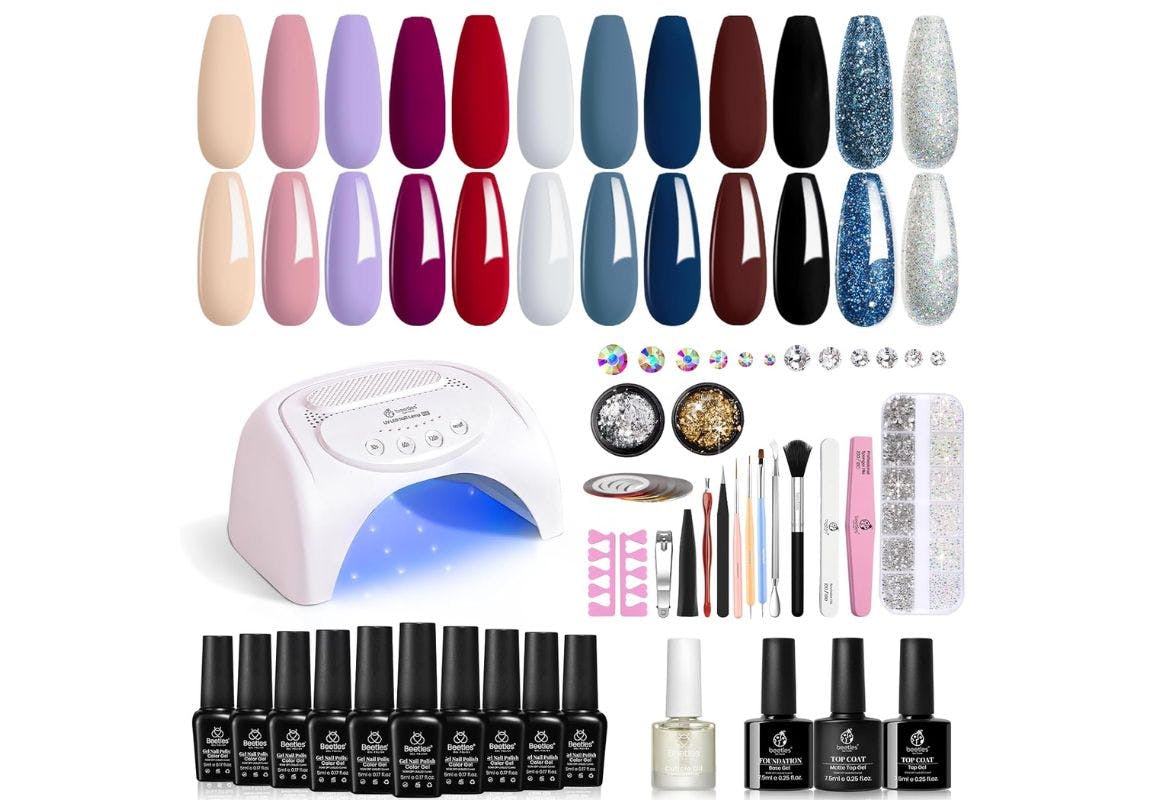 Gel Nail Polish Kit With UV Light