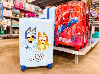 bluey marvel spiderman suitcase
