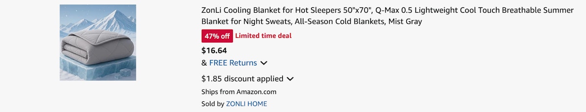 amazon Cooling Blanket 2025