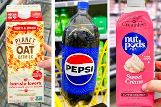 planet oat, pepsi, and nut pods in a three-photo collage