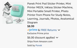 Amazon Mini Printer and Sticker Paper Roll 2025 2