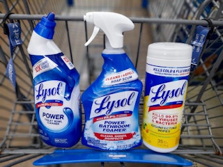 walmart lysol cleaners in cart