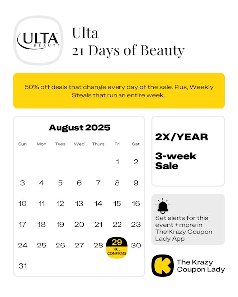 Ulta 21Days of Beauty 2025 start date
