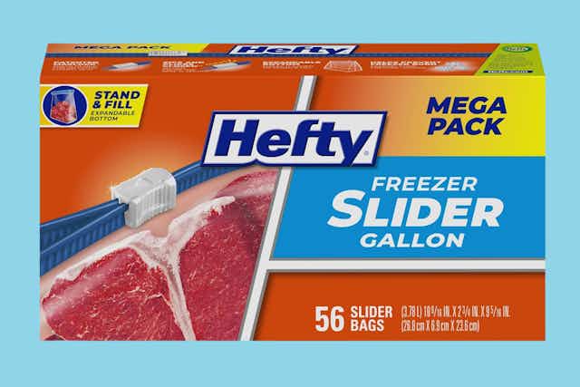 Hefty Slider 56-Count Freezer Storage Bags, as Low as $5.30 on Amazon card image