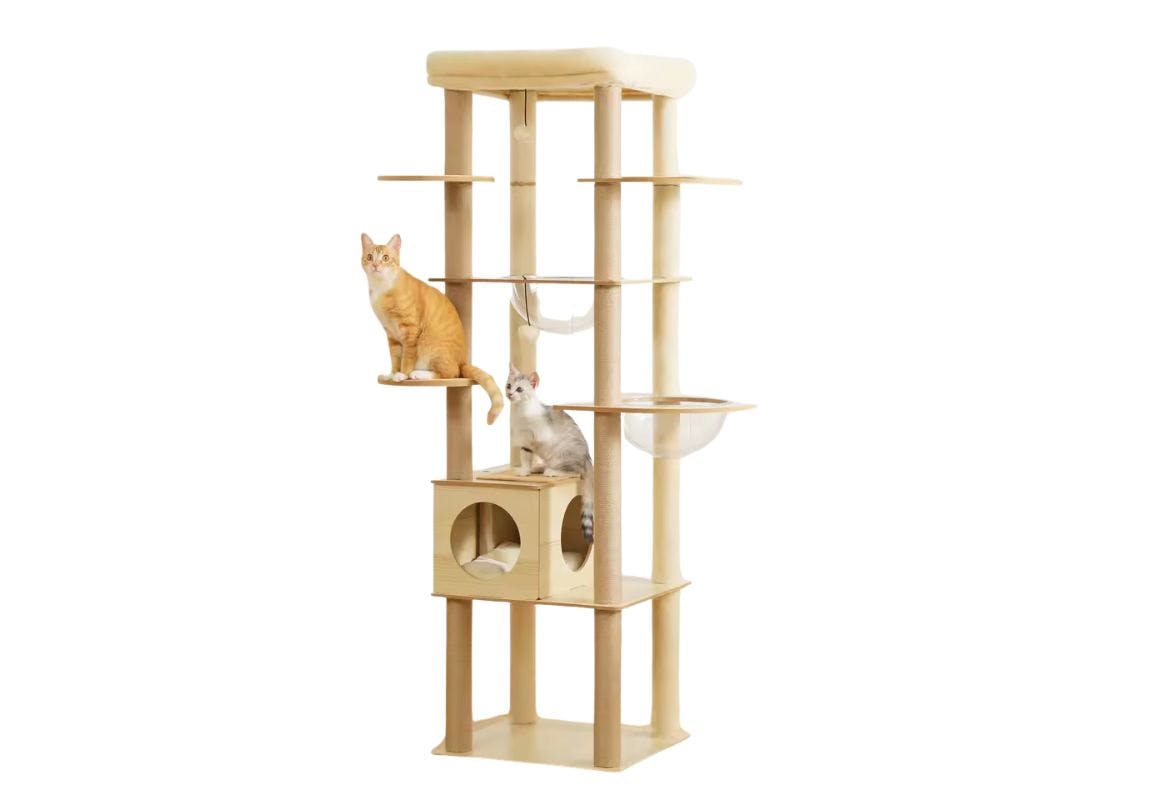 Wooden Cat Tree Tower