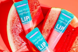 tree hut lip butters on a watermelon