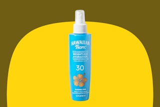 Hawaiian Tropic mist bottle on KCL template