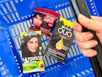 3 Garnier Hair Color boxes in Walmart shopping basket