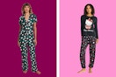 women's holiday pajamas: green and festive + hello kitty holiday