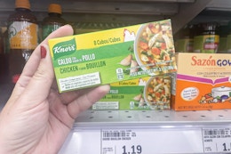 hand holding knorr chicken bouillon