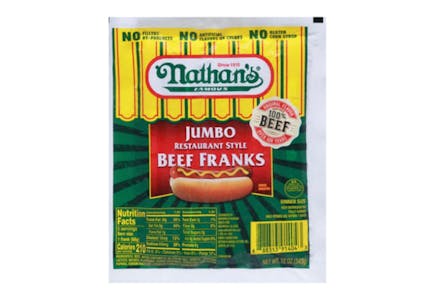 2 Nathan's Hot Dogs Packs