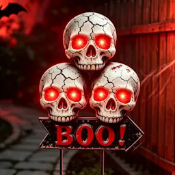 Halloween Skull Solar Garden Light