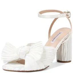 Women's Bow Block Heel Sandals
