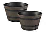2 Vigoro Whiskey Barrel Planters