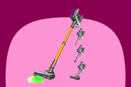 Cordless Vacuum Cleaner, 45Mins Powerful Vacuum Cleaners for Home, Lightweight Stick Vacuum Cordless with Advanced Green Light