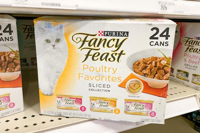 Fancy Feast 24-Count Wet Cat Food, as Low as $13.75 on Amazon card image