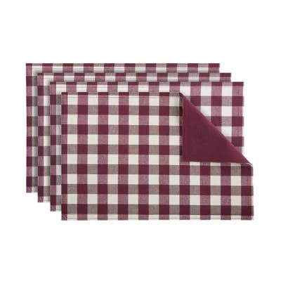 Gingham Plaid Placemats 4-Pack