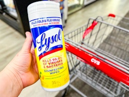 Lysol Disinfecting Wipes, Only $2.49 Each at CVS card image