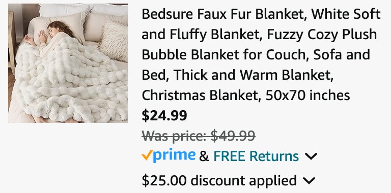 faux fur throw