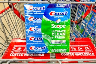 crest complete toothpaste in shopping cart