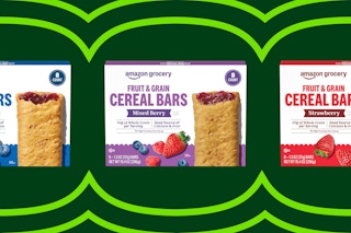 amazon grocery bars on a grid